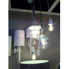 Quarry Light Distressed Blue Hanging Lamp 