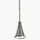 Brushed Metal With Glass Plate Pendant Light