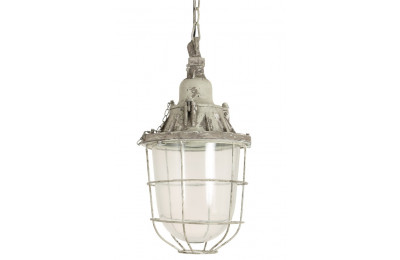 Quarry Light Grey Distressed Hanging Lamp