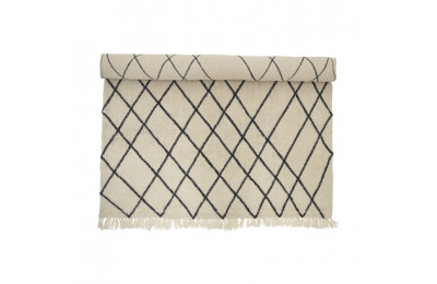 Large Natural Wool Pattern Rug Large Natural Wool Pattern Rug