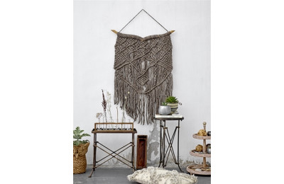 French Style Grey Wool Wall Hanger French Style Grey Wool Wall Hanger