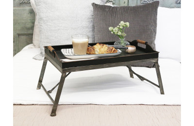 French Metal Breakfast Tray with Stand