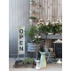 Antique Grey Set of Two Planters on Legs