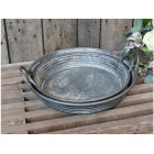Antique Zinc Set Of Two Trays