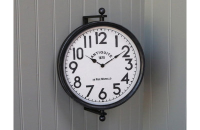 Black Metal Suspended Wall Clock