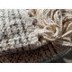 French vintage print grey cotton rug