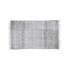French vintage print grey cotton rug