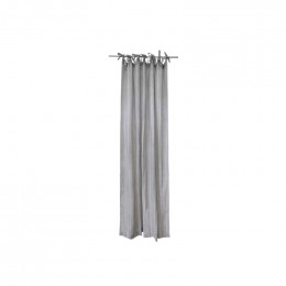Grey Linen Curtain with Stripes