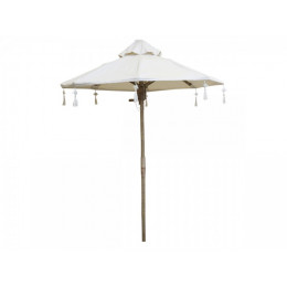 Bamboo Cream Linen and Bamboo Traditional Sun Parasol