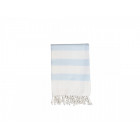 St. Tropez bath Sheet with Fringes Light Blue