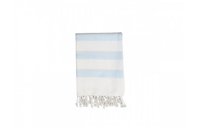 St. Tropez bath Sheet with Fringes Light Blue