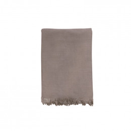 Taupe Throw with Fringe