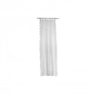 White Wavy Edge Linen Curtain White Wavy Edge Linen Curtain