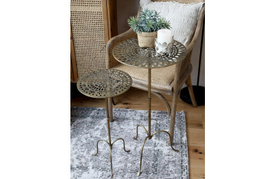 Large Antique Brass Side Table