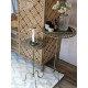Large Antique Brass Side Table