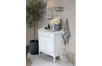 Distressed White Cupboard 
