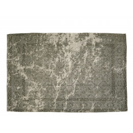 French Rug with Verte Green Print
