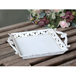 Antique cream tea tray with handles