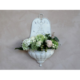 French white wall decor planter 