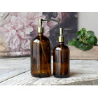 Glass Soap Bottle with Pump Mocha Lge