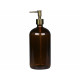 Glass Soap Bottle with Pump Mocha Sml Glass Soap Bottle with Pump Mocha Sml