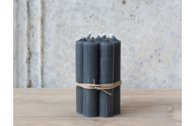 Grey Short Dinner Candle