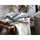 Hammam  Black Stripe Bath Sheet