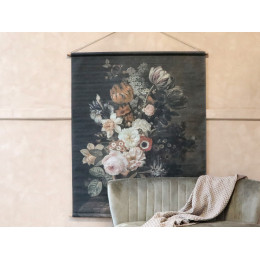 Large French Floral Hanging- Canvas 