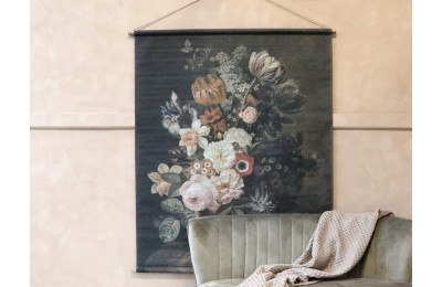 Large French Floral Hanging- Canvas 