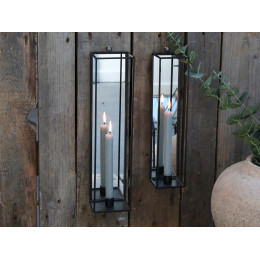 Candleholder for Wall with Mirror