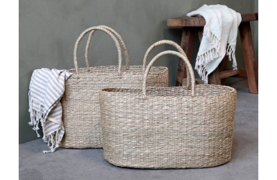 Wicker Sea Grass Beach Bag Sml