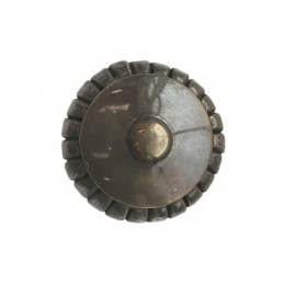 Antique brass pearl edge knob