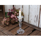 Glass Grooved Candle stick Large Glass Grooved Candle stick Large