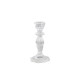 Glass Grooved Candle Stick Sml Glass Grooved Candle Stick Sml
