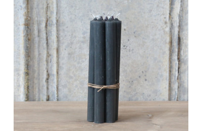 Set of Six Grey Long Candles Free Uk Mainland delivery