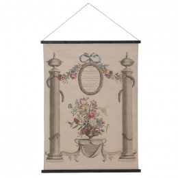 Romantic Floral Fabric Wall Hanging Romantic Floral Fabric Wall Hanging