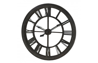 Large Round Black Clock Mirror