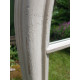 Large Distressed Cream Window Pane Arched Mirror