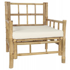 Bamboo Armchair with Grey Cushion. In STOCK!!  Free Delivery!!