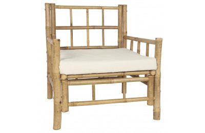 Bamboo Armchair with Grey Cushion. In STOCK!!  Free Delivery!!