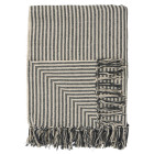 Cream & Black Stripe Throw