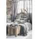 Smoke Grey Quilted Throw