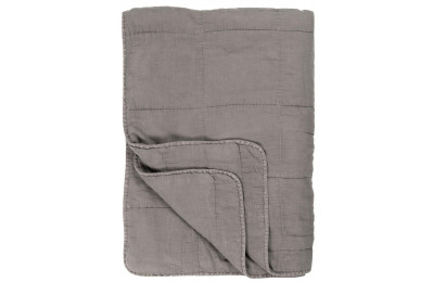 Smoke Grey Quilted Throw