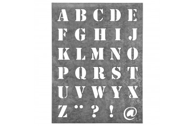 Metal Letters Template Sheet Small
