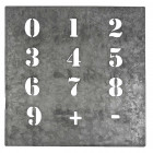 Metal Number Template  Sheet Small