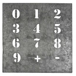 Metal Number Template  Sheet Small