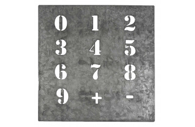 Metal Number Template  Sheet Small