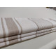 French Style 100% Linen Natural & White Stripe  Fabric Sample