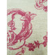 French Style Bordeaux Red Patterned 100% Linen Fabric Sample