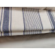 French Style 100% Linen Blue & White Stripe Sample